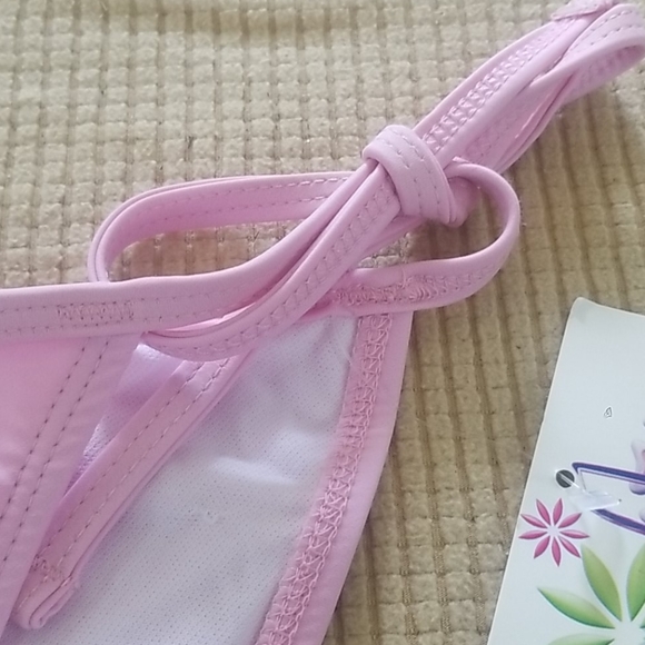NWT Baby Pink Side Tie Bikini Bottom Small - Picture 2 of 3